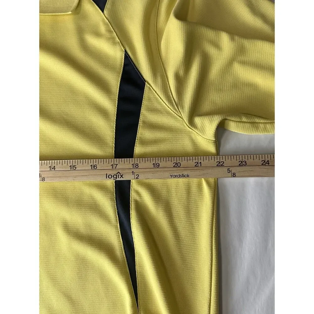 PGA Tour Airflux Golf Polo Shirt Men’s Yellow With Gray Trim Lg. Stretch Casual - Picture 7 of 7